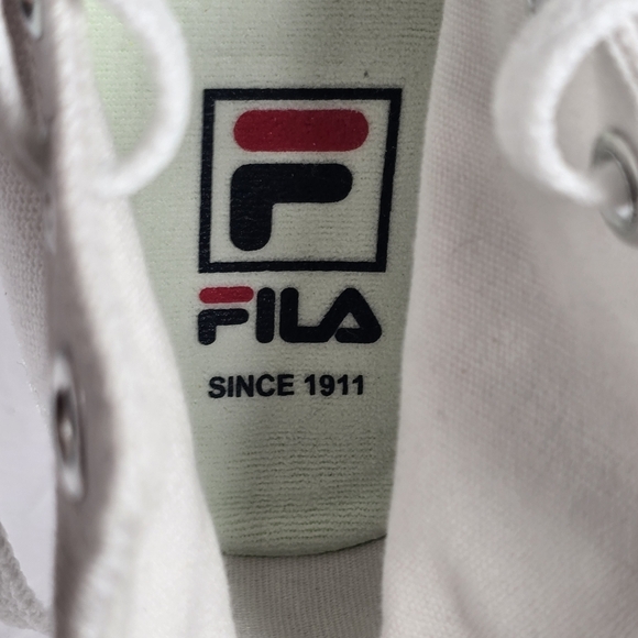 NIB FILA Women's Tarp 1911 White High-Top Platform Sneakers Size 6.5 Rubber Sole - Picture 11 of 11